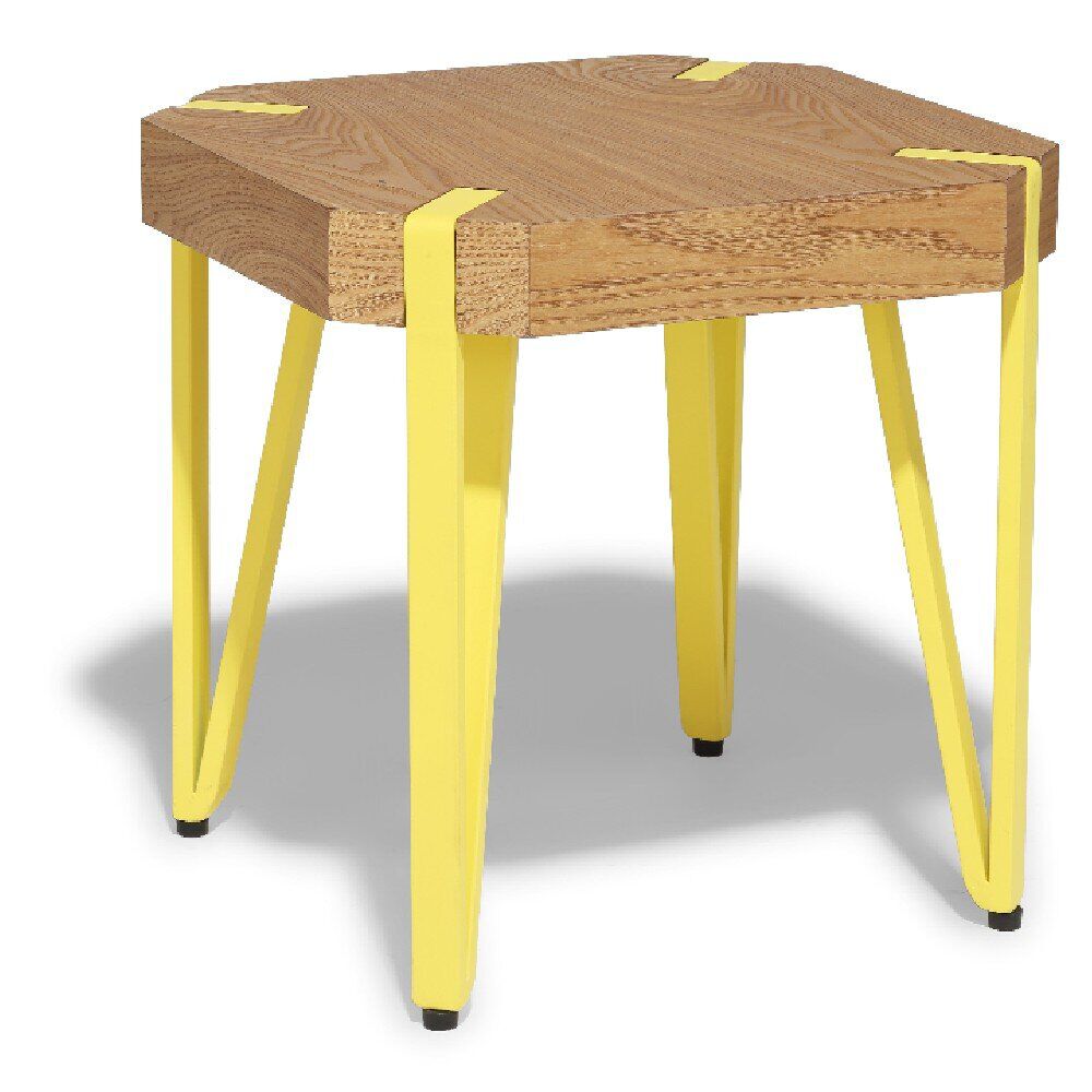 Bout de canapé Orna naturel et jaune