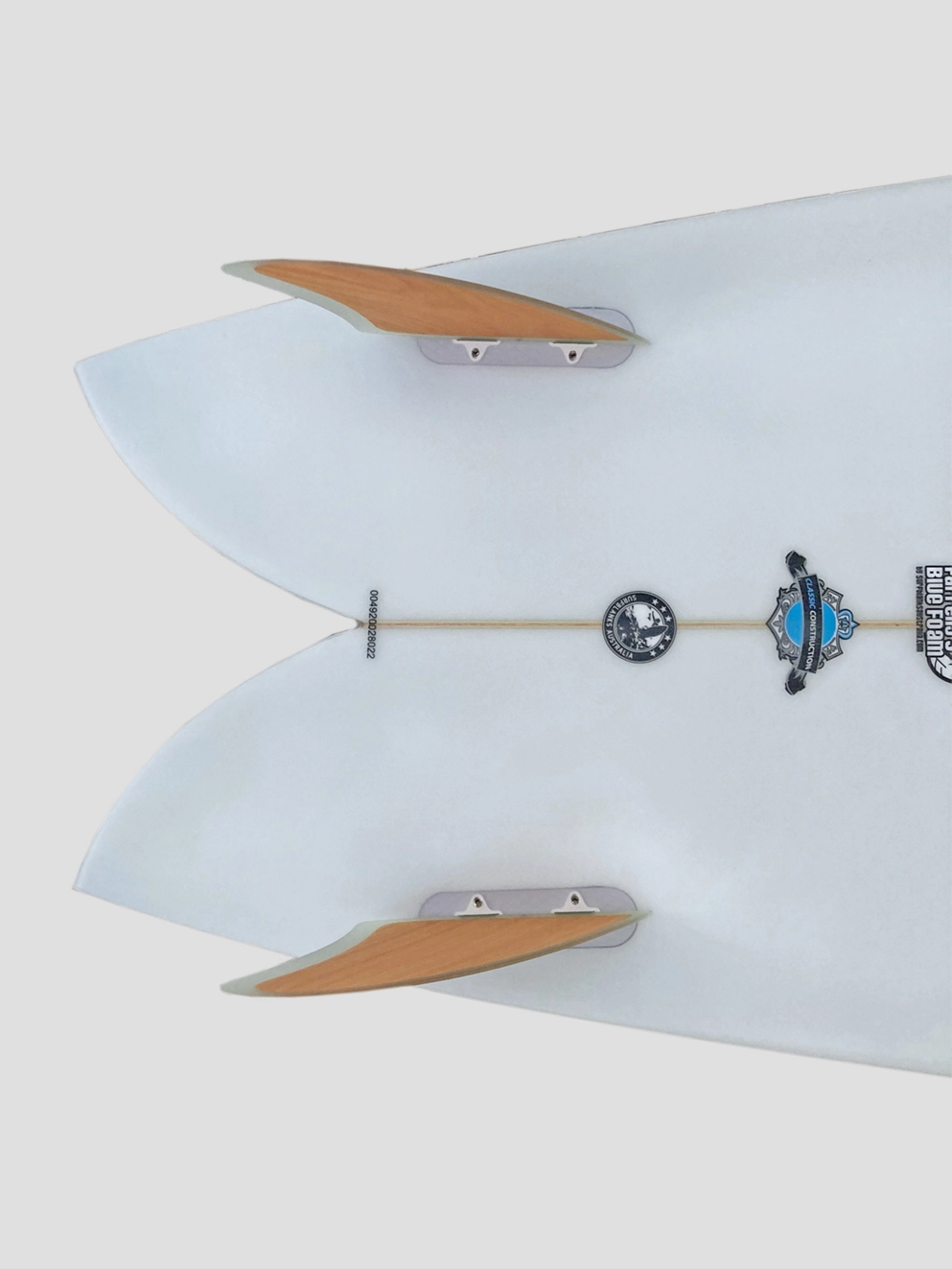 Buster Retro Fish Surfboard white/blue