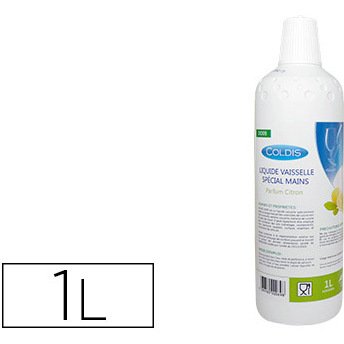 Liquide vaisselle coldis lavage manuel spécial ustensiles de cuisine plans de travail parfum citron flacon 1l