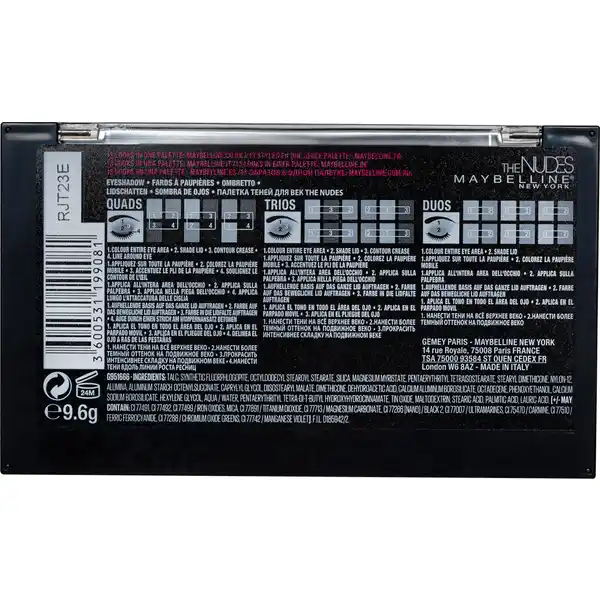 Lash Sensational Sky High Very Black & Augen-Make-Up Entferner & The Nudes Lidschatten Palette Set