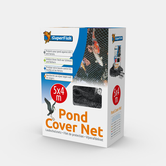 Vijverafdeknet 5x4 meter   14 pinnen
