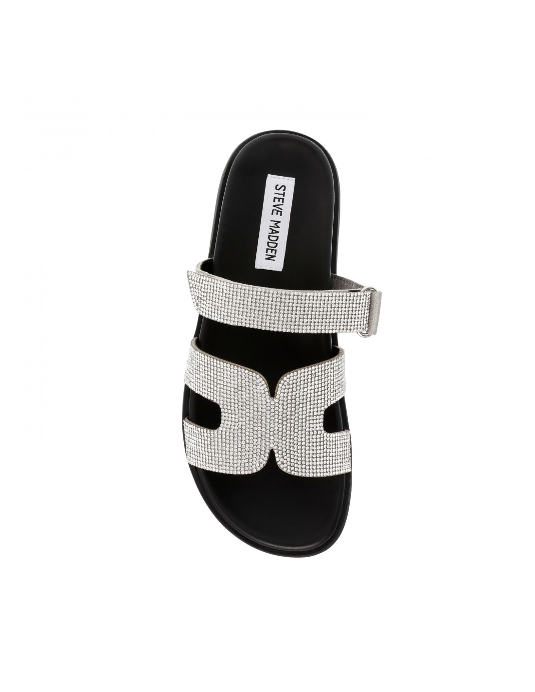 steve madden Mules Femme Missile-r Cuir Strass Argenté