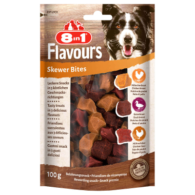 8in1 Hundesnacks Flavours Skewer Bites 100g