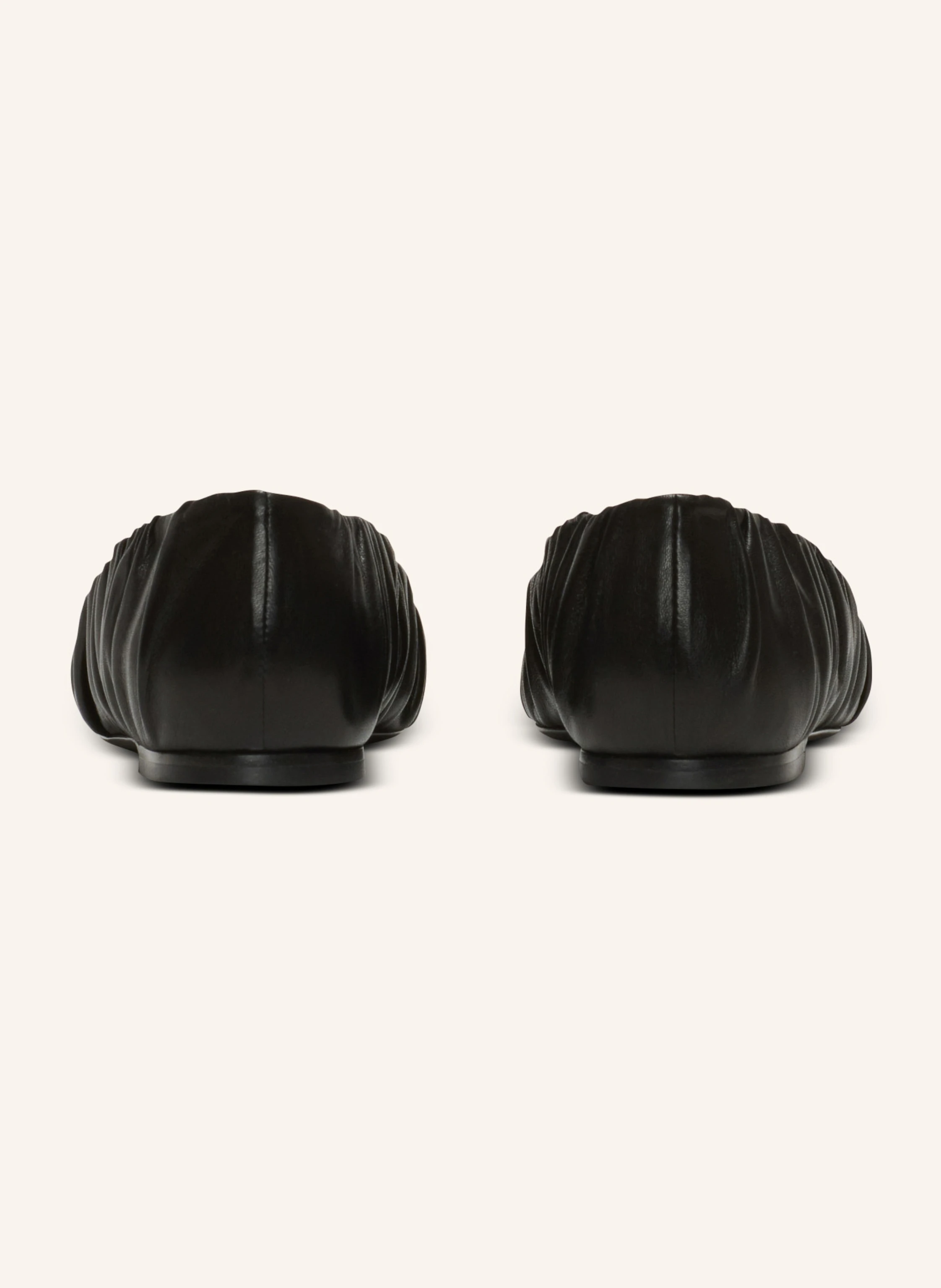 BALMAIN Ballerinas Eden aus gerafftem Lammleder