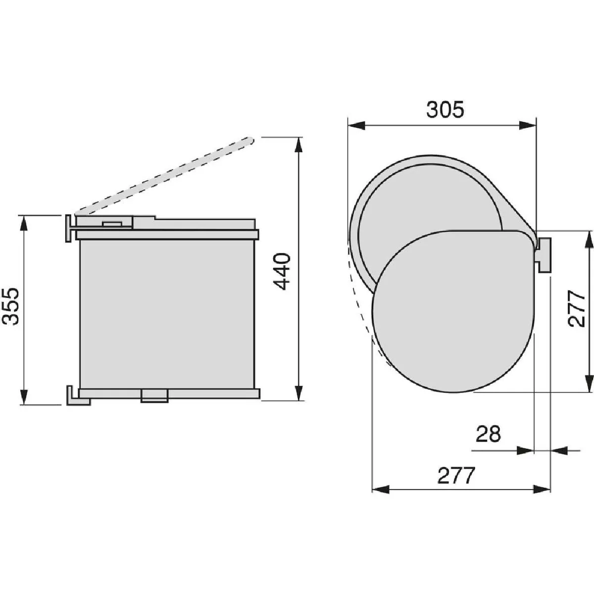 Emuca Fixation 13L - Inox