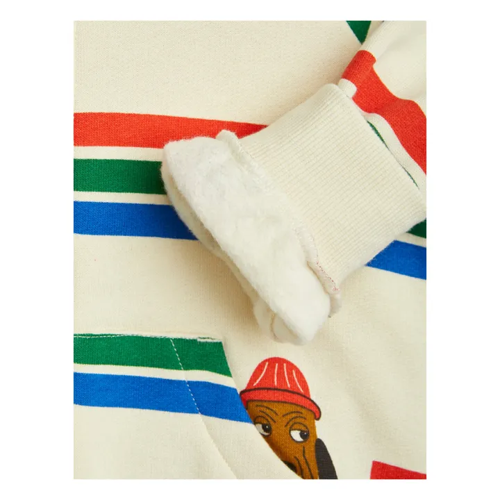 Mini Rodini Hoodie Coton Bio Chien | Ecru