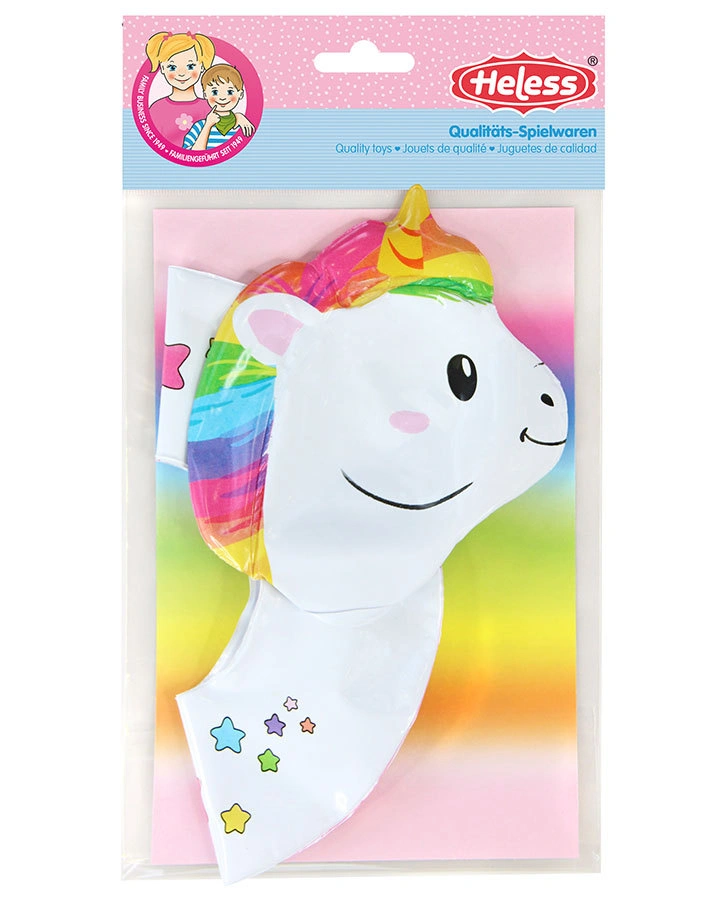Puppen-Accessoire EINHORN-SCHWIMMRING „HENRI“ (35-45cm) in weiß/bunt