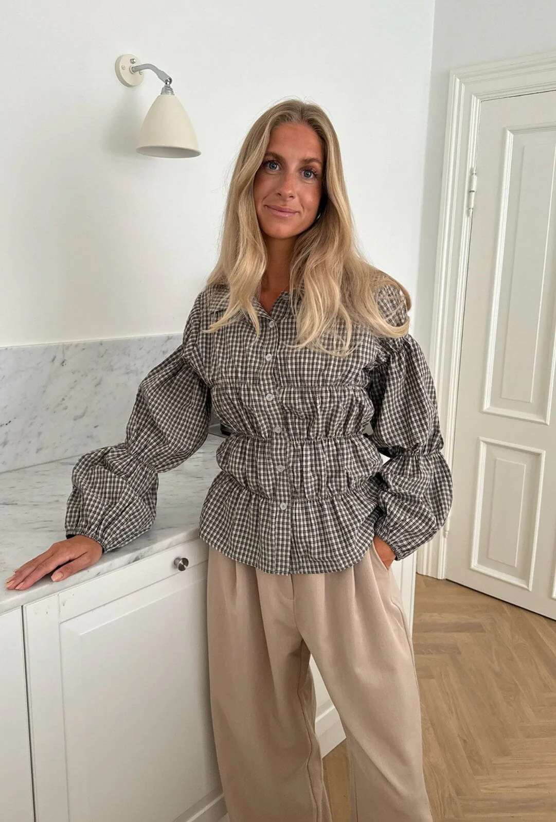 BYIC Sallyic Smock Shirt bsc black small checks