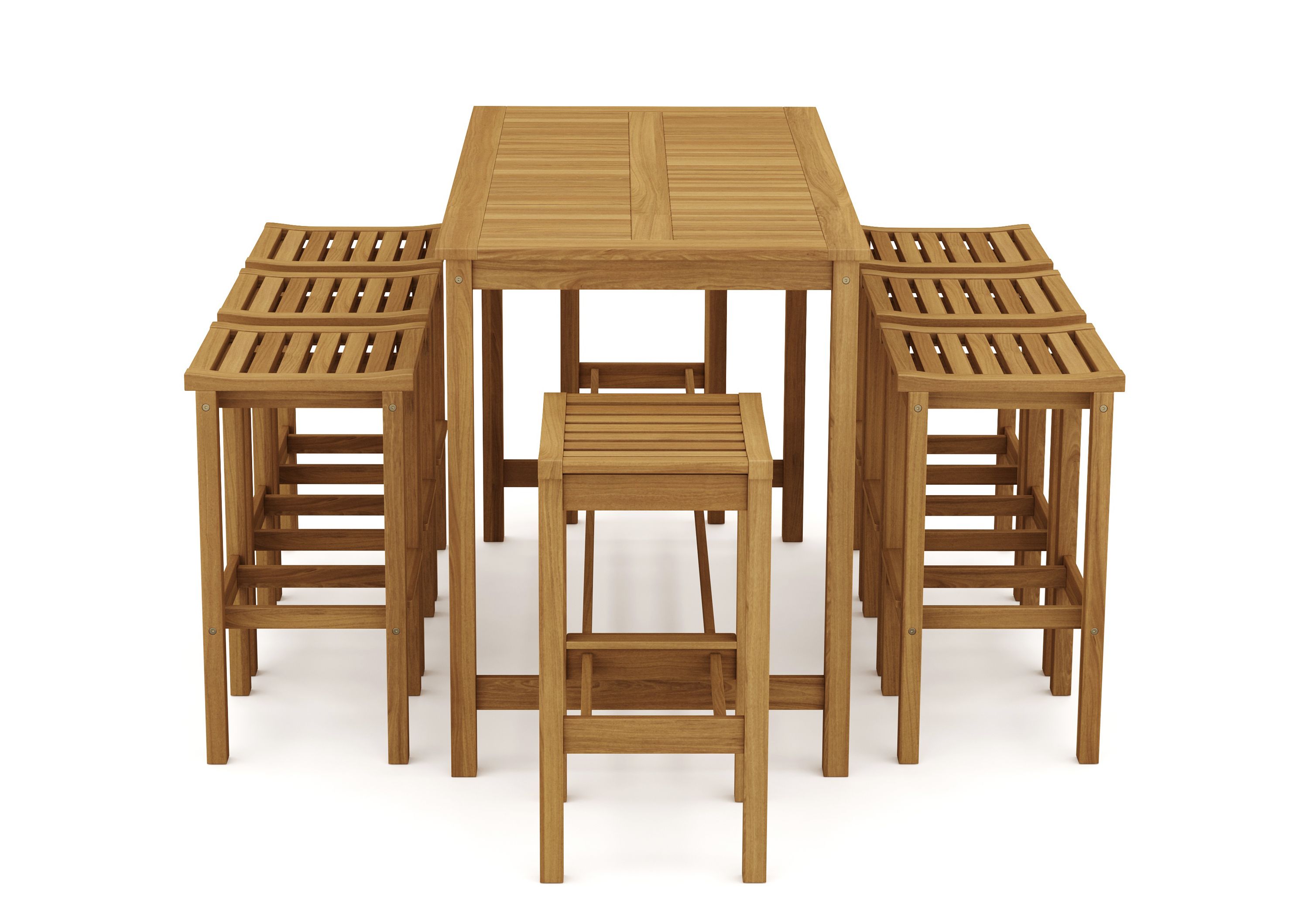 Gartenbar Set Holz ALHAMBRA 9-teilig