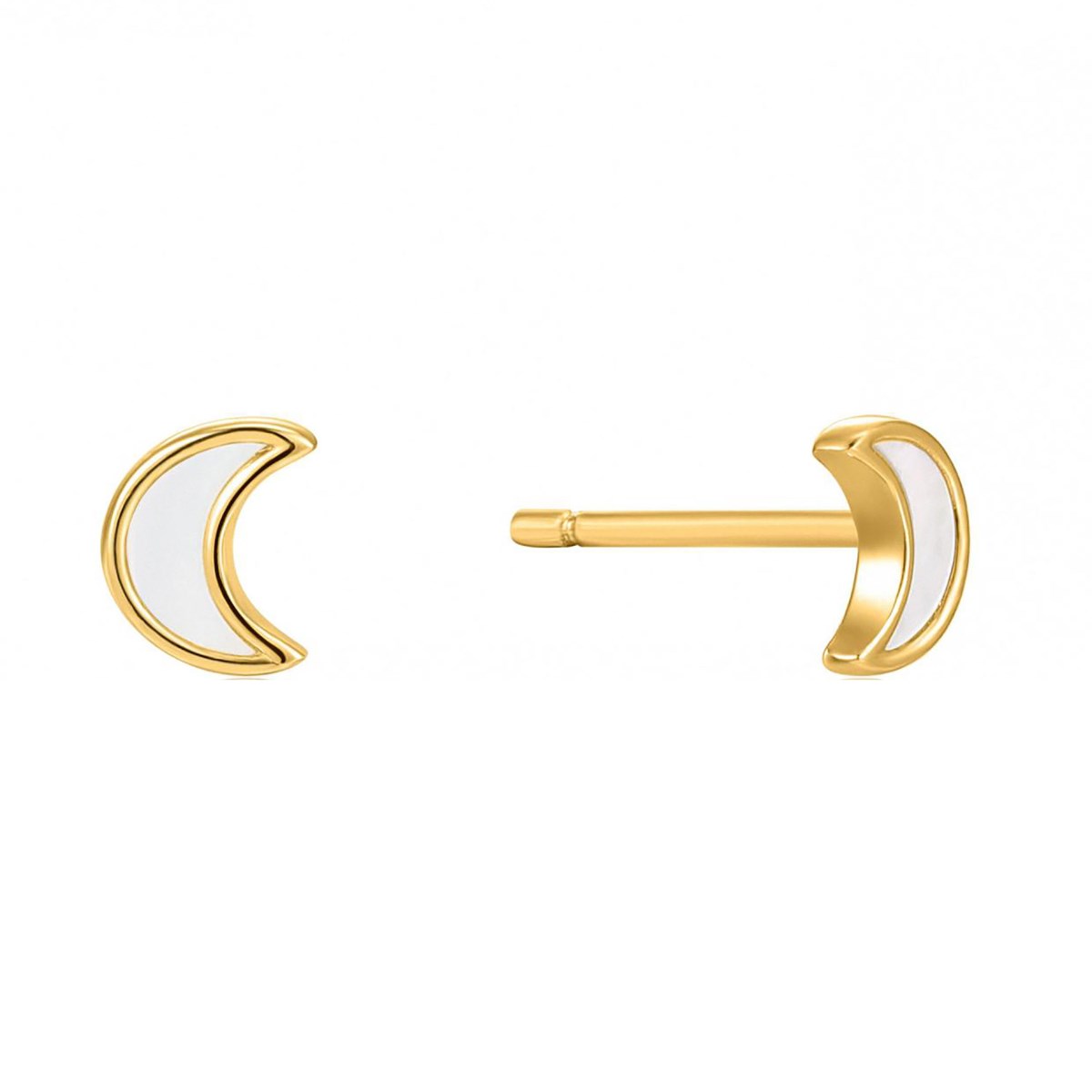 Boucles d'oreilles puces Ania Haie Wild Soul Lune doré