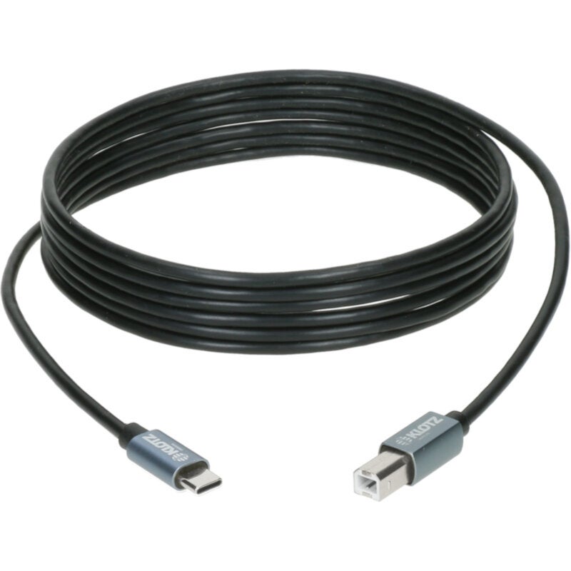 Klotz USB-CB USB 2.0 high speed kabel C naar B 2 meter