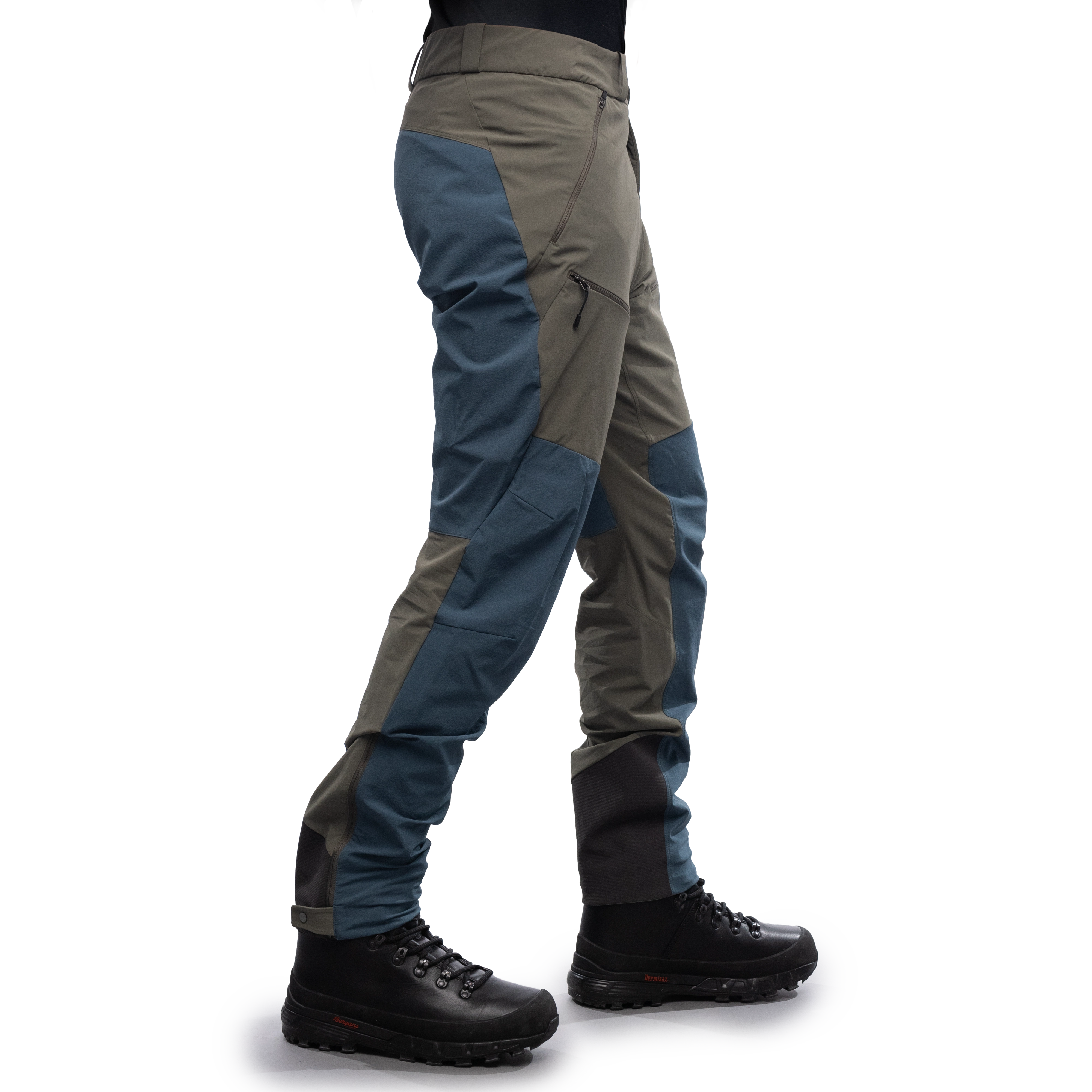 Rabot Softshell Pants Men Green Mud / Orion Blue