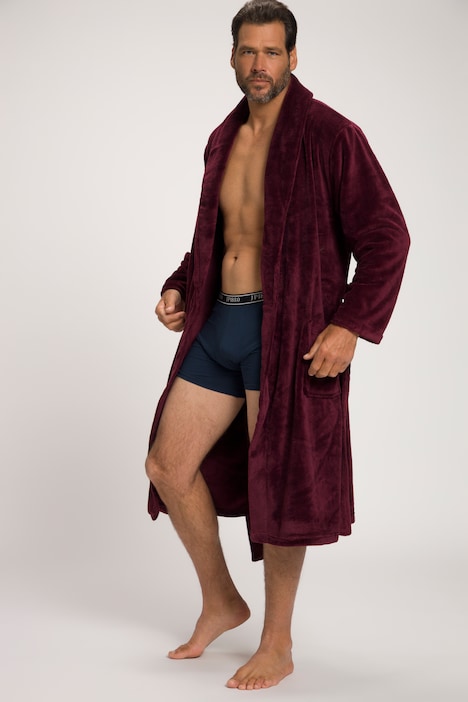 Bademantel, Homewear, Mikrofaser, Bindegürtel, bis 8XL