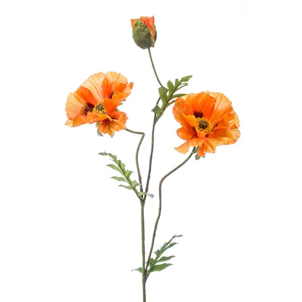KUNSTPLANTE EMERALD VALLMO SNITTBLOMST ORANSJE 90CM