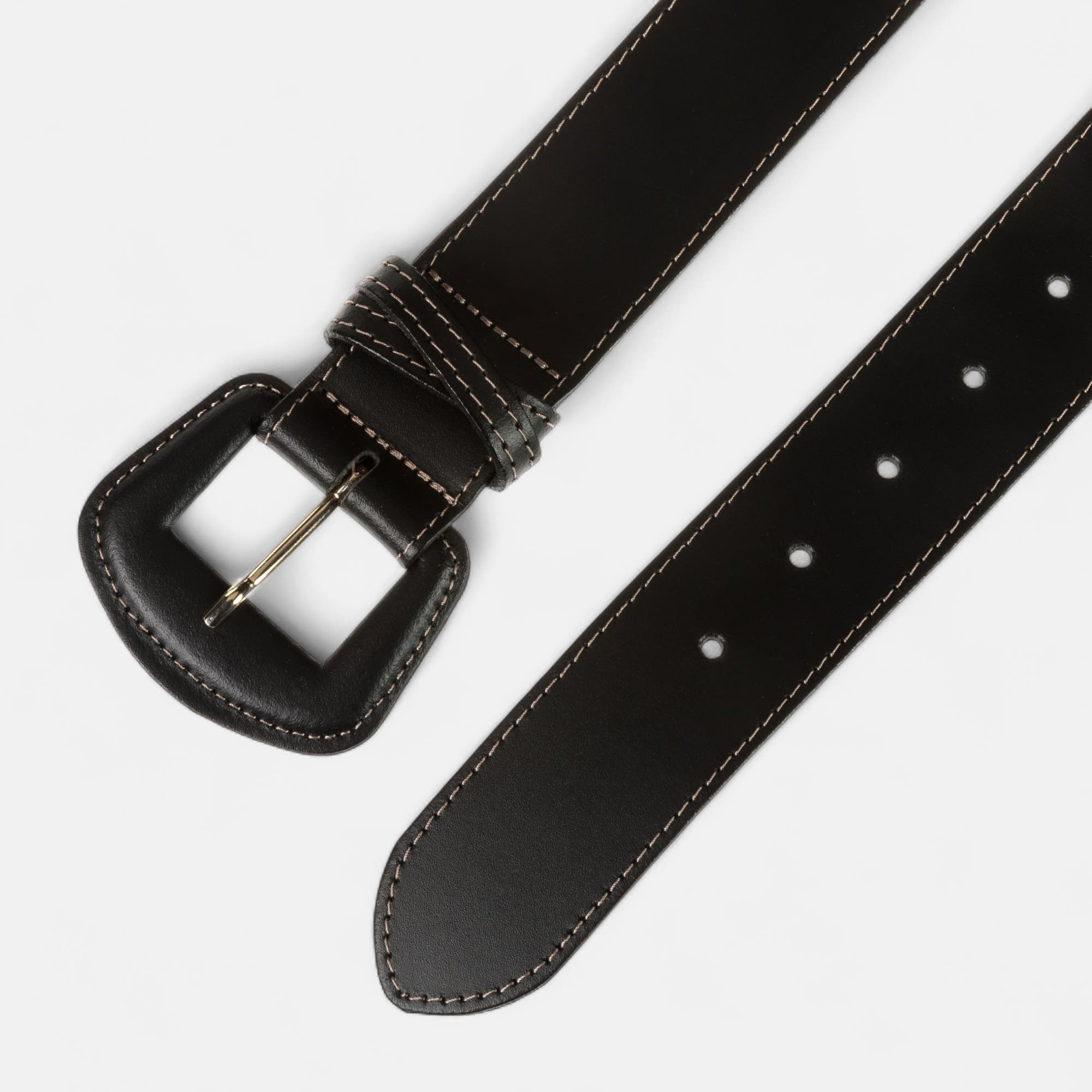 Ceinture en cuir noir