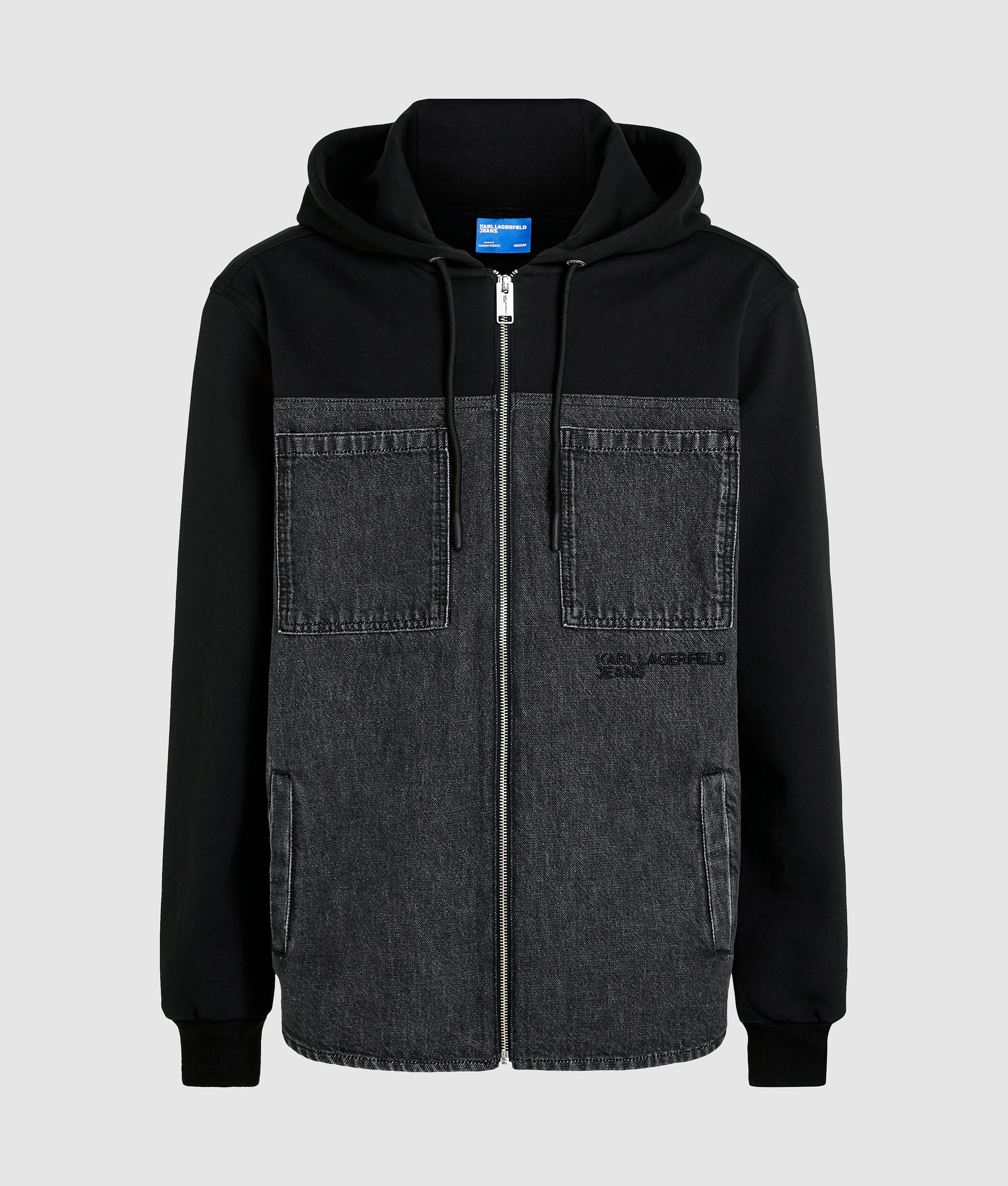 Denim jasje met panelen