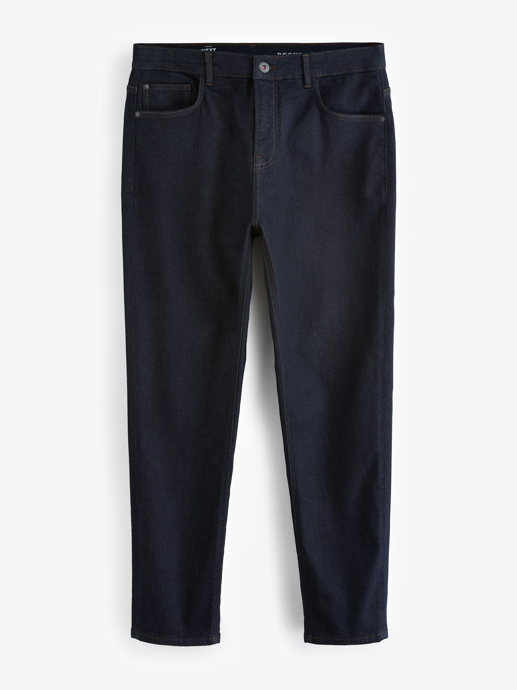 Indigo blauwe wassing - Klassieke stretchjeans met standaard taps toelopende pasvorm