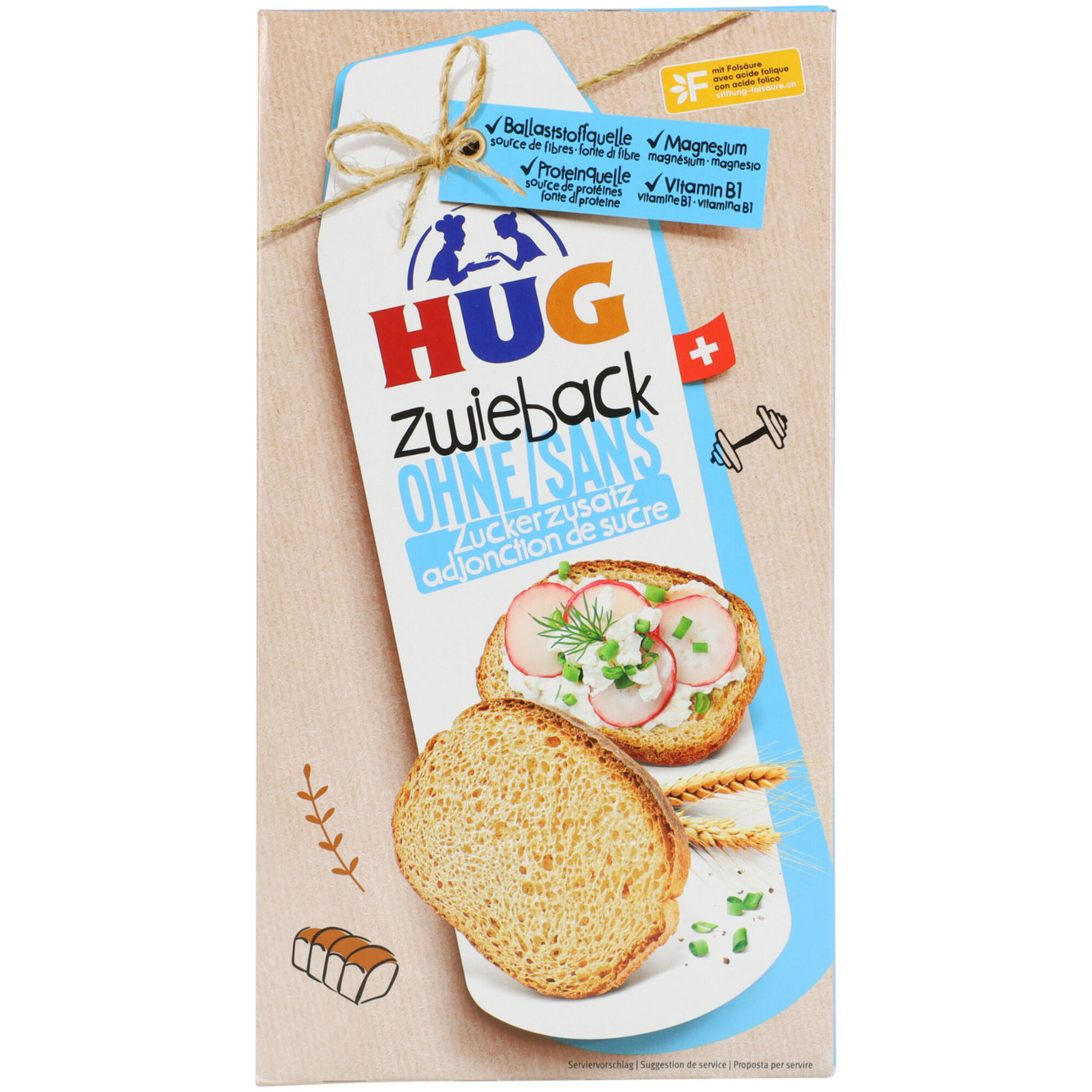 Hug Zwieback ohne Zucker 250g