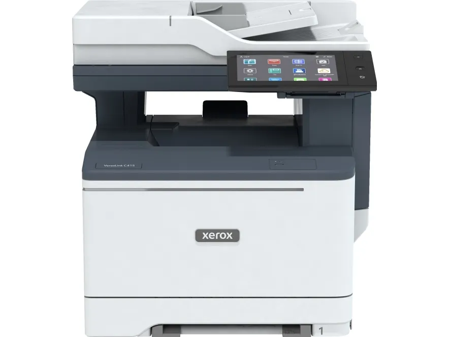 Xerox VersaLink C415V_DN - Multifunktionsprinter - farve - laser - Legal (216 x 356 mm) (original) - Legal (medie) - op til 42 spm (kopiering) - op til 42 spm (udskriver) - 251 ark - 33.6 Kbps - Gigabit LAN, USB 2.0, USB vært, NFC - Green World Allia