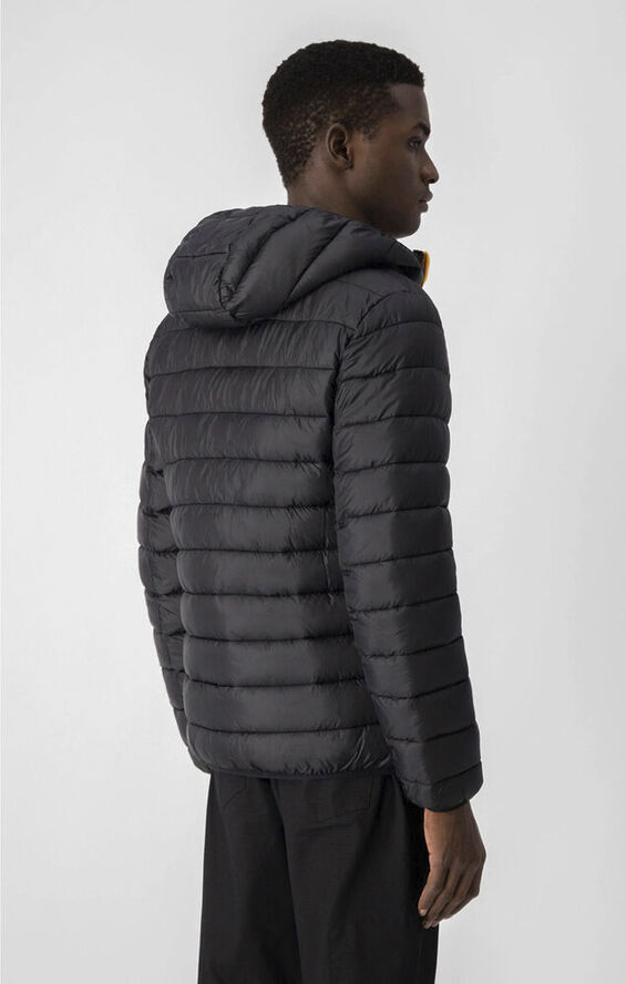 Champion Stripe Padded Hooded jakke Sort
