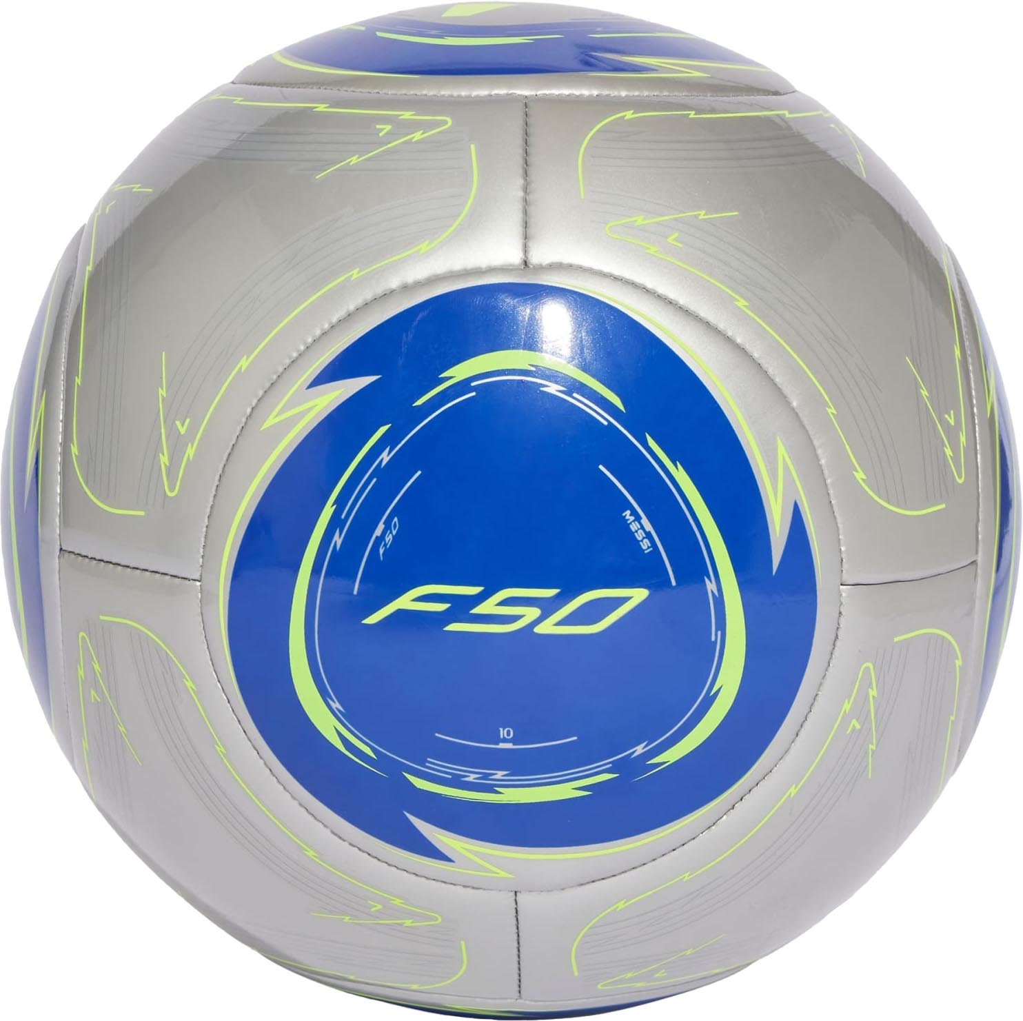 Messi Club Ball Silver Metallic/Lucid Blue/Solar Yellow