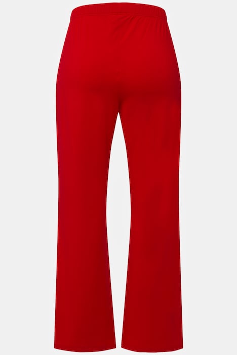 7/8-Jerseyhose, schmales, ausgestelltes Bein, Elastikbund