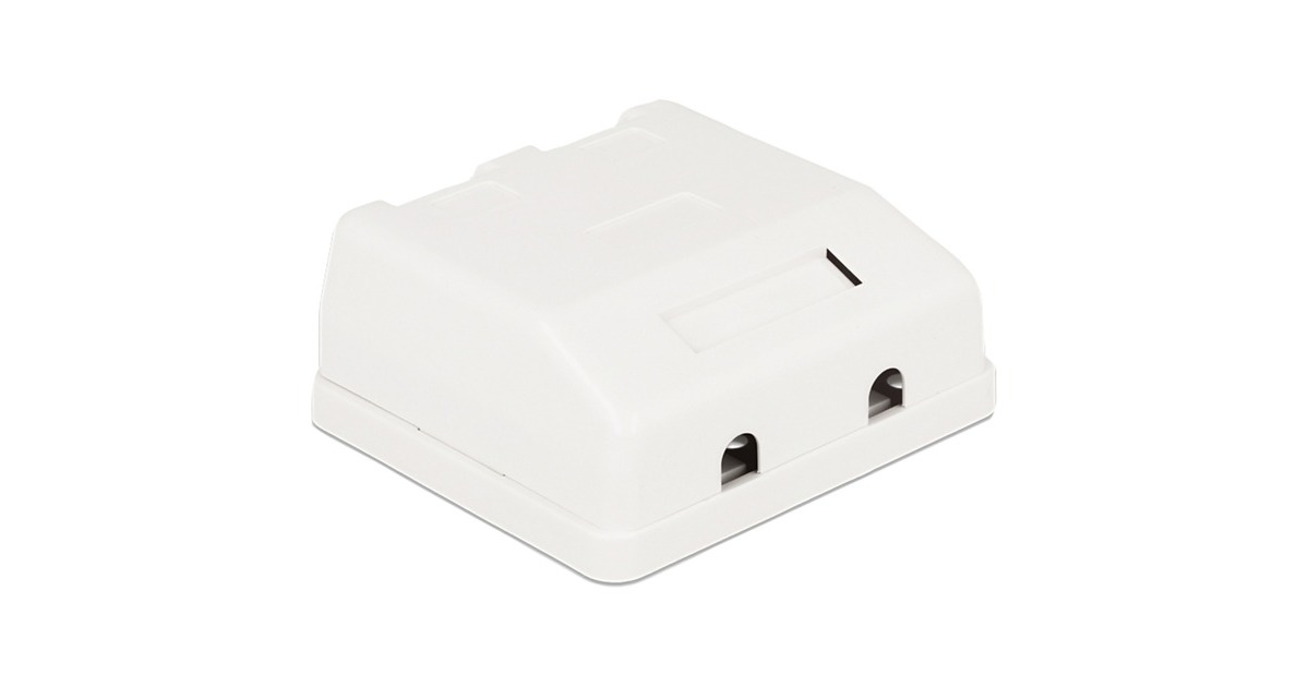 DeLOCKKeystone Surface Mounted Box 2 Port behuizing  (Wit)