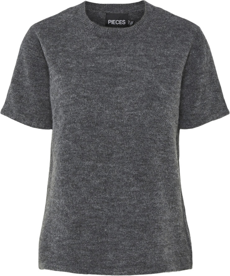 Pieces PCPIKO SS O-NECK KNIT BC Grå