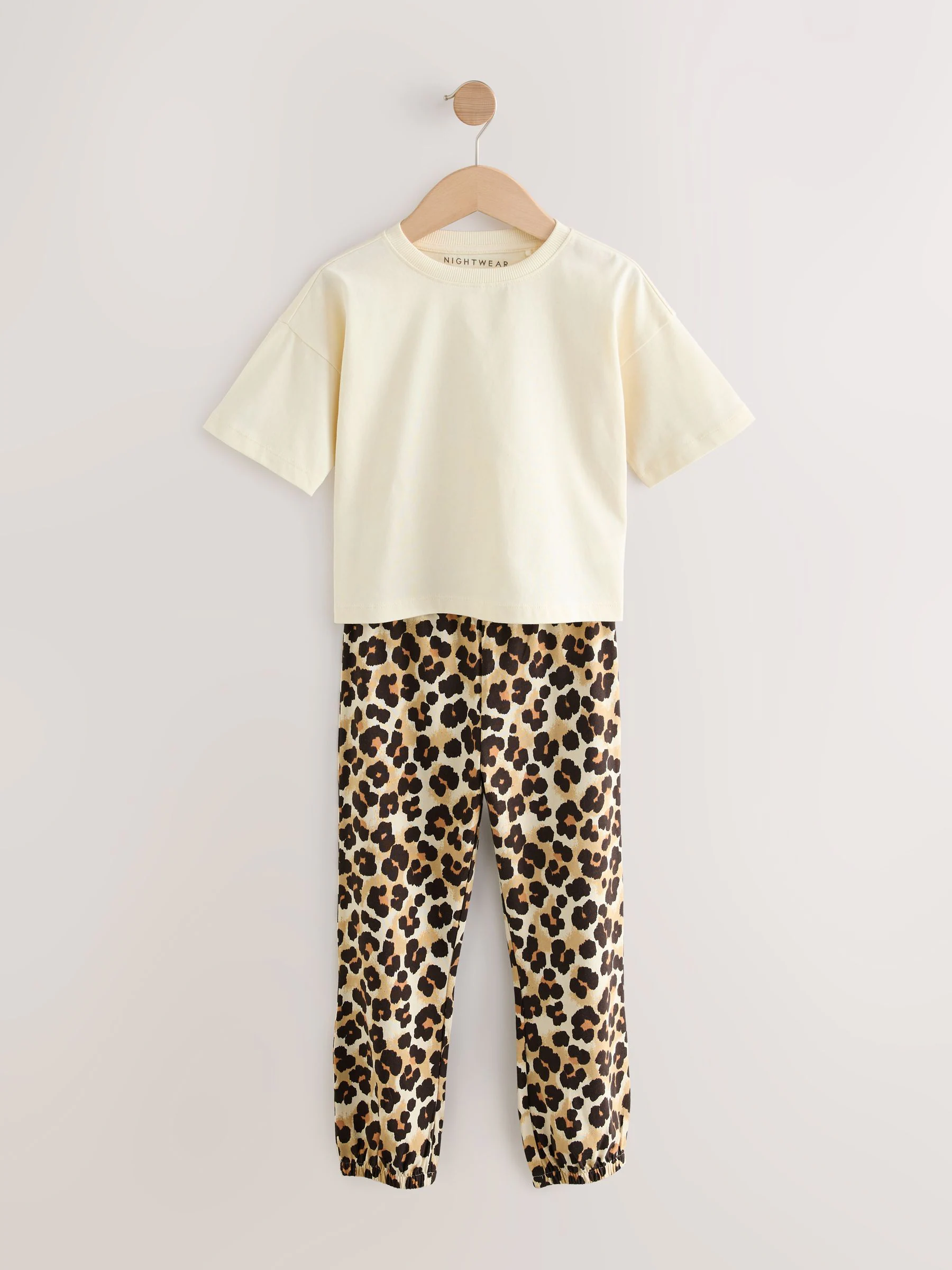 Plum/Bruin - Verpakking van 3 pyjama's met joggingbroek met dierenprint (3-16jr)