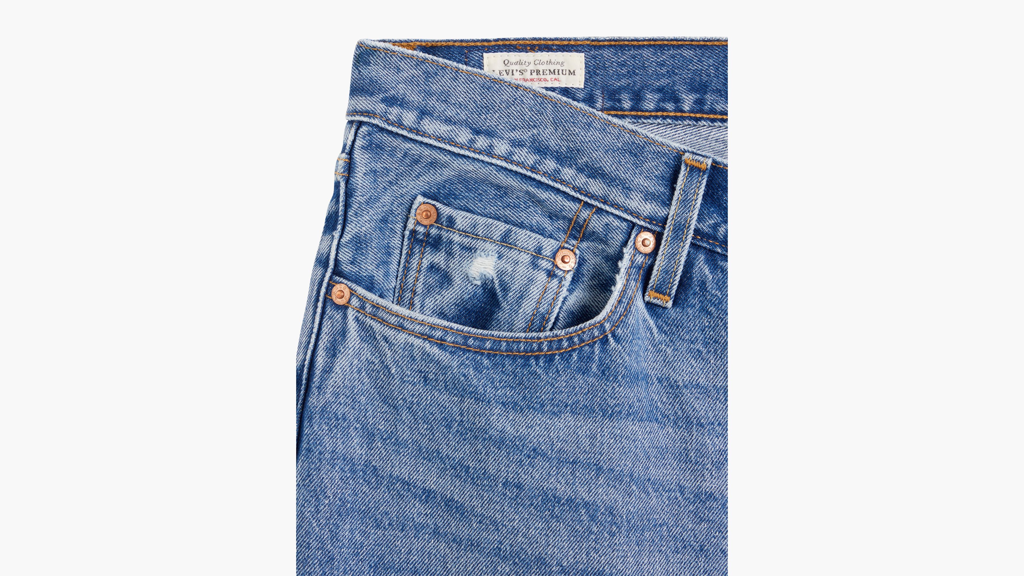 Jean 501® Original Crop (Grandes tailles) - Medium Indigo Worn In - Bleu