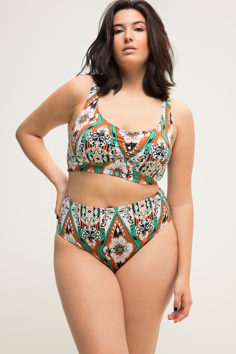 Bikini-Slip, HighWaist, Alloverprint
