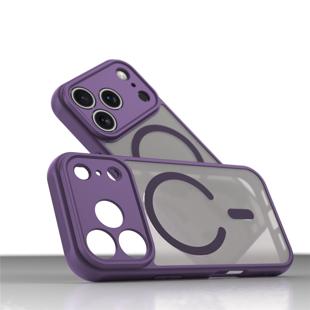 iPhone 17 Pro MagSafe Hybrid Hülle mit TPU Bumper   Kameraschutz - Violett (Matt)