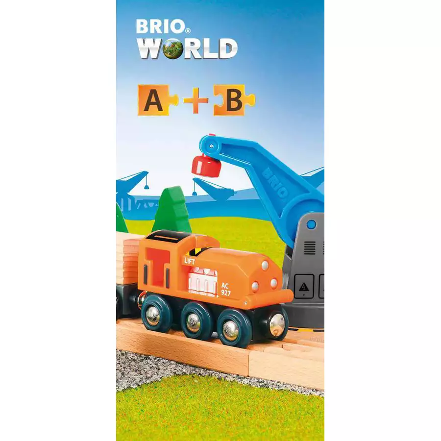 Brio Starterset Güterzug mit Kran bunt