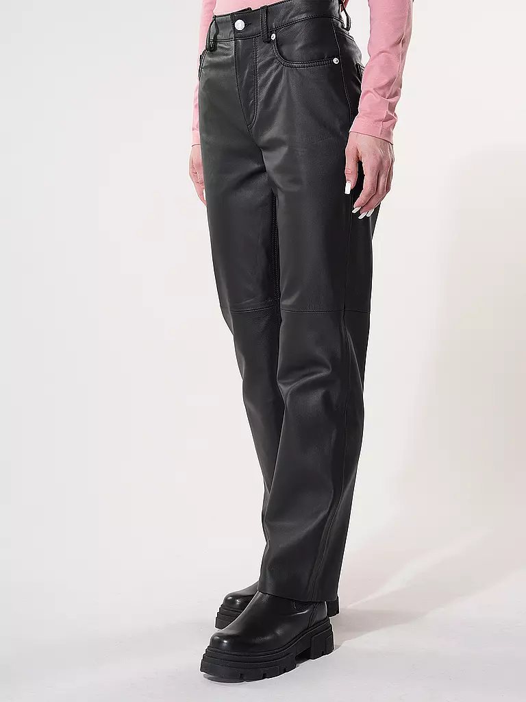 OFFICINE GENERALE Lederhose NAOMI schwarz