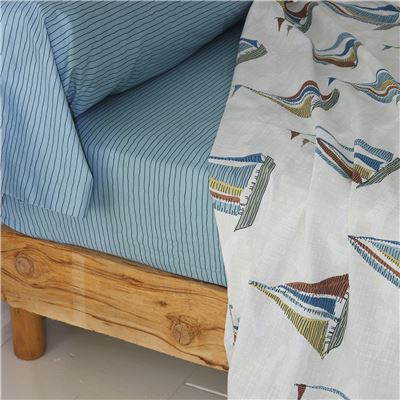 Linge de lit motif voiliers