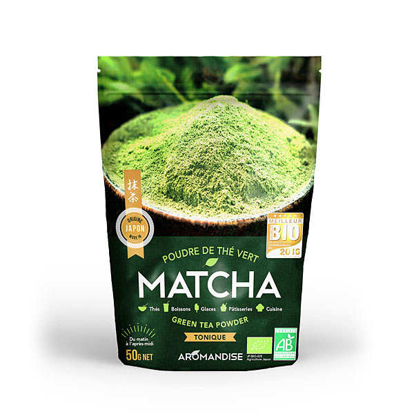 Poudre de thé vert matcha bio