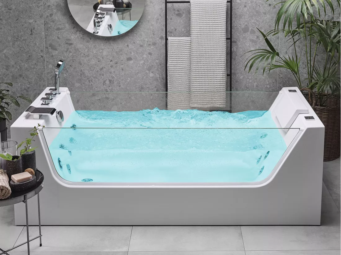 Baignoire balnéo blanche 170 x 80 cm OYON