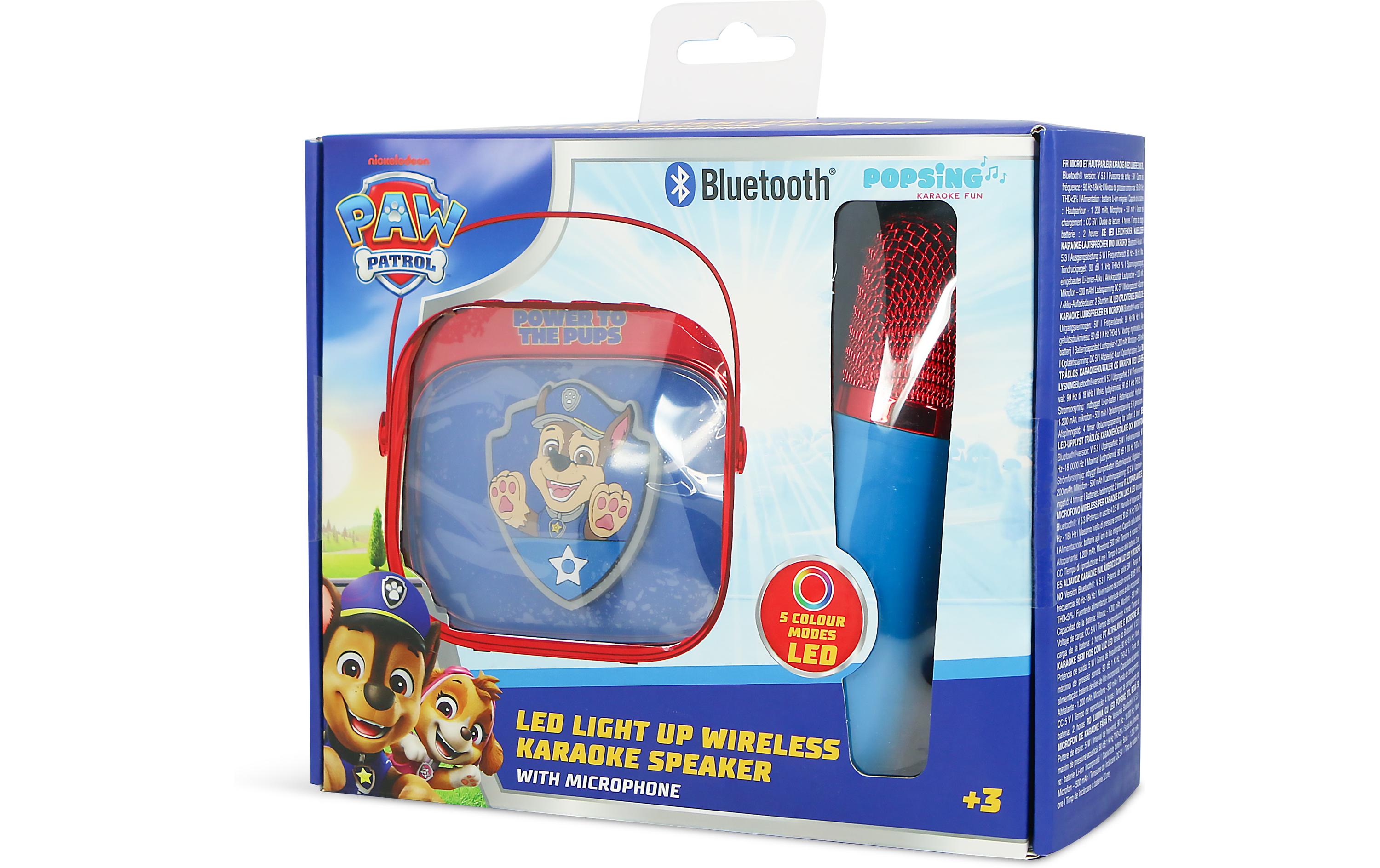 Paw Patrol LED Wireless Karaoke Lautsprecher und MikrofonMit LED-Leuchten