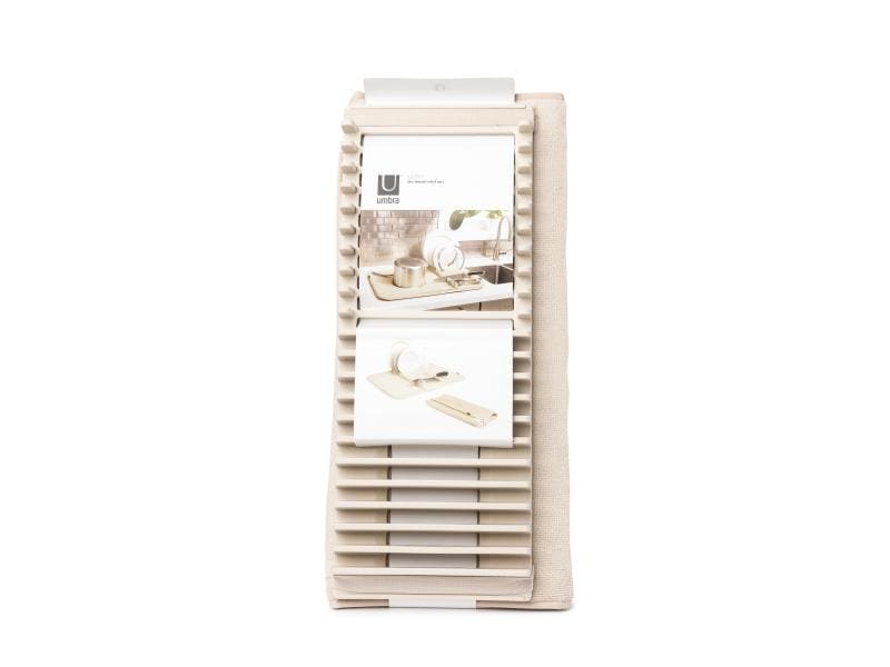 Umbra Abtropfmatte Udry faltbar, Beige Faltbare Geschirr-Trocknungsmatte
