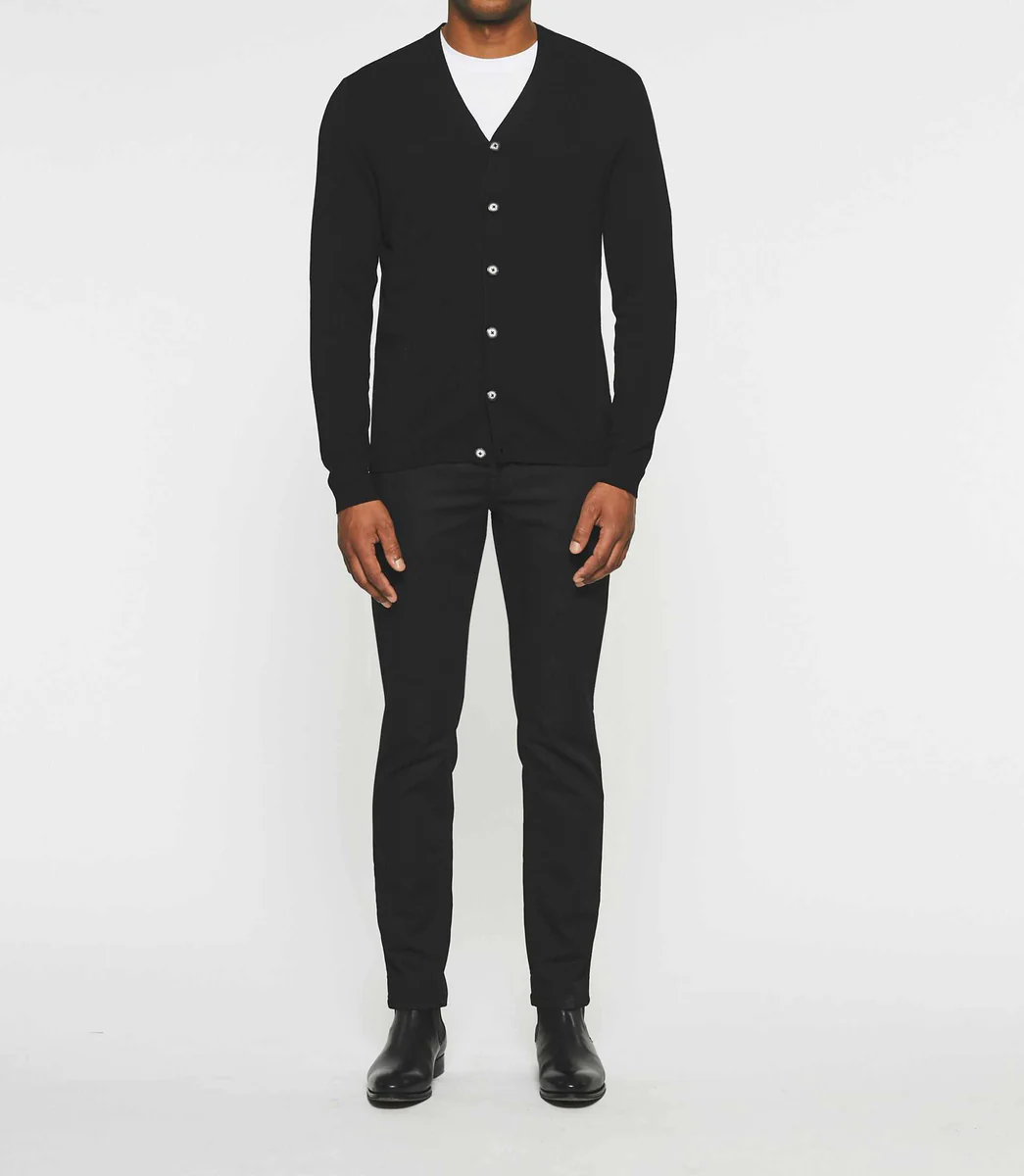 Gilet cardigan casual noir BENOIT