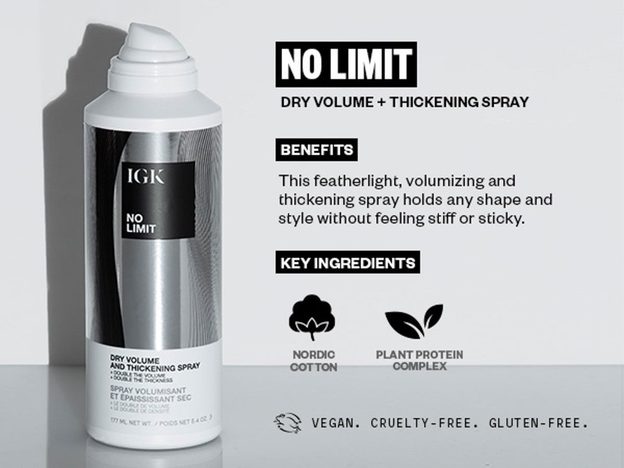 IGK No Limit Dry Volume & Thickening Spray 177ml