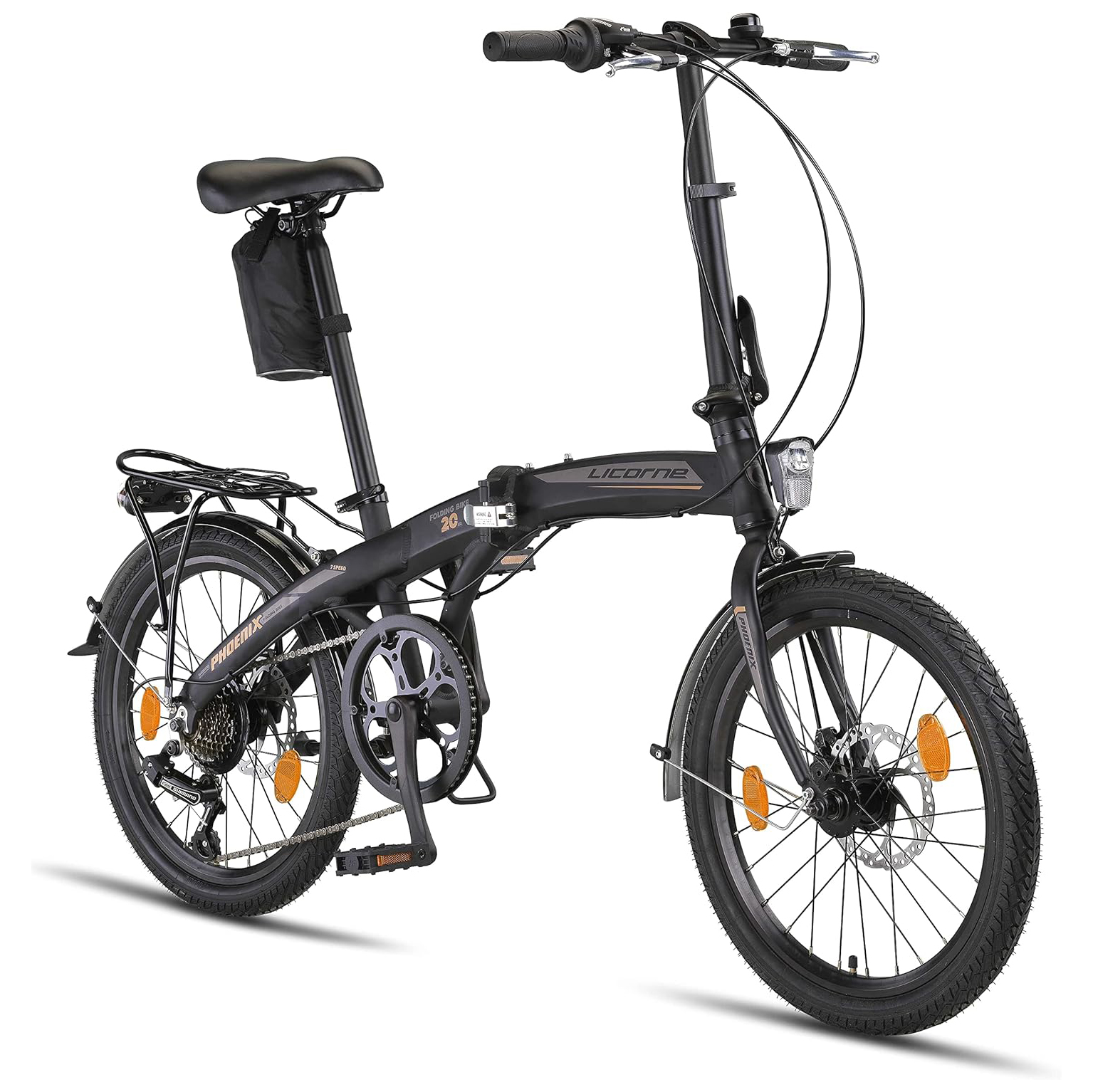 Bicicleta dobrável Licorne Bike Phoenix 2D, aro 20, em alumínio.