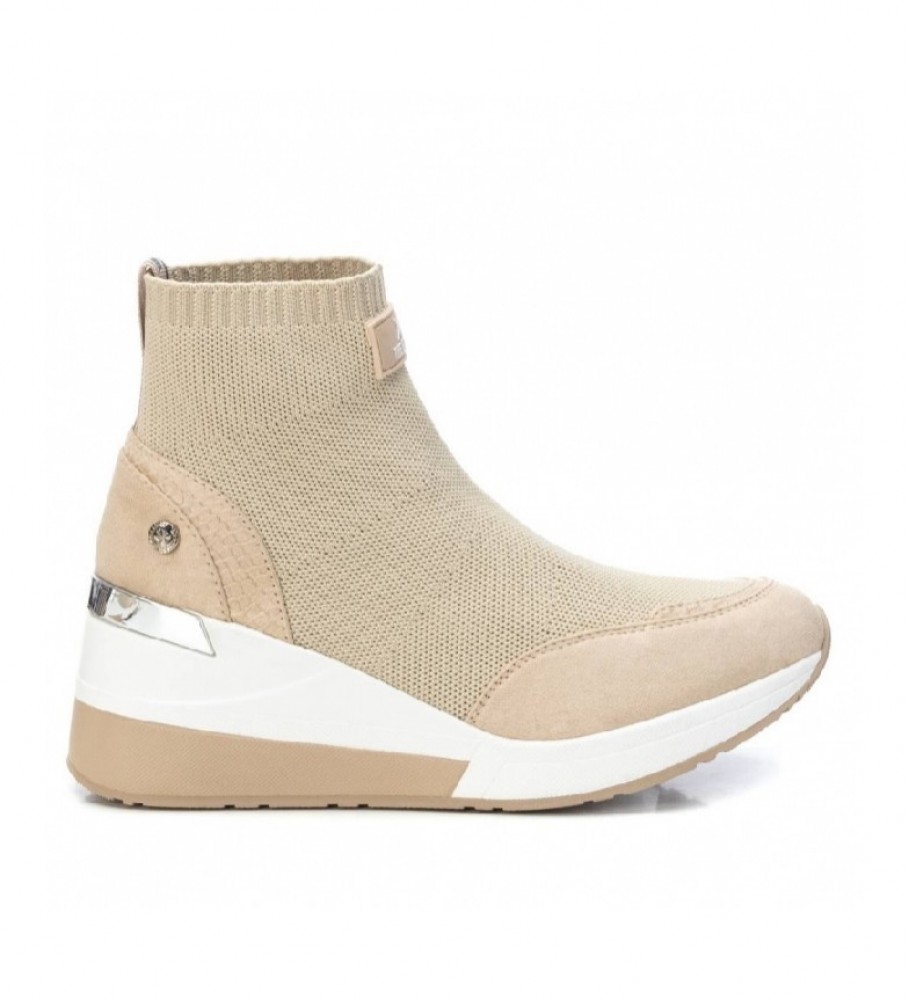 Botas de cano curto Xti 036826 bege - Altura do salto: 6 cm -