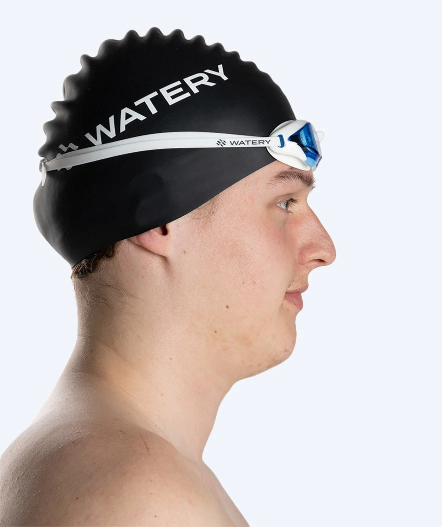 Watery Elite svømmebriller - Poseidon Ultra - Hvid/blå