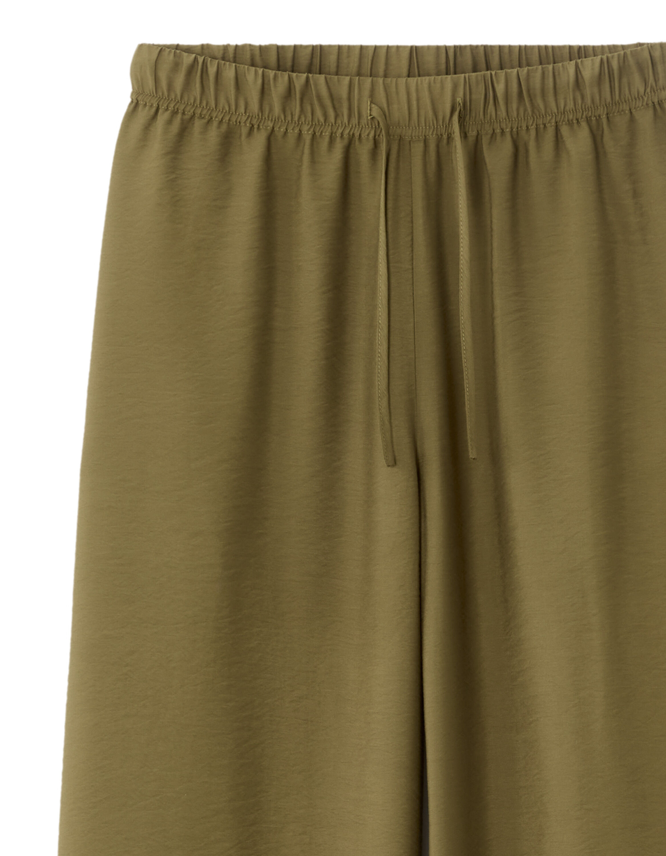 Pantalon fluide large - kaki