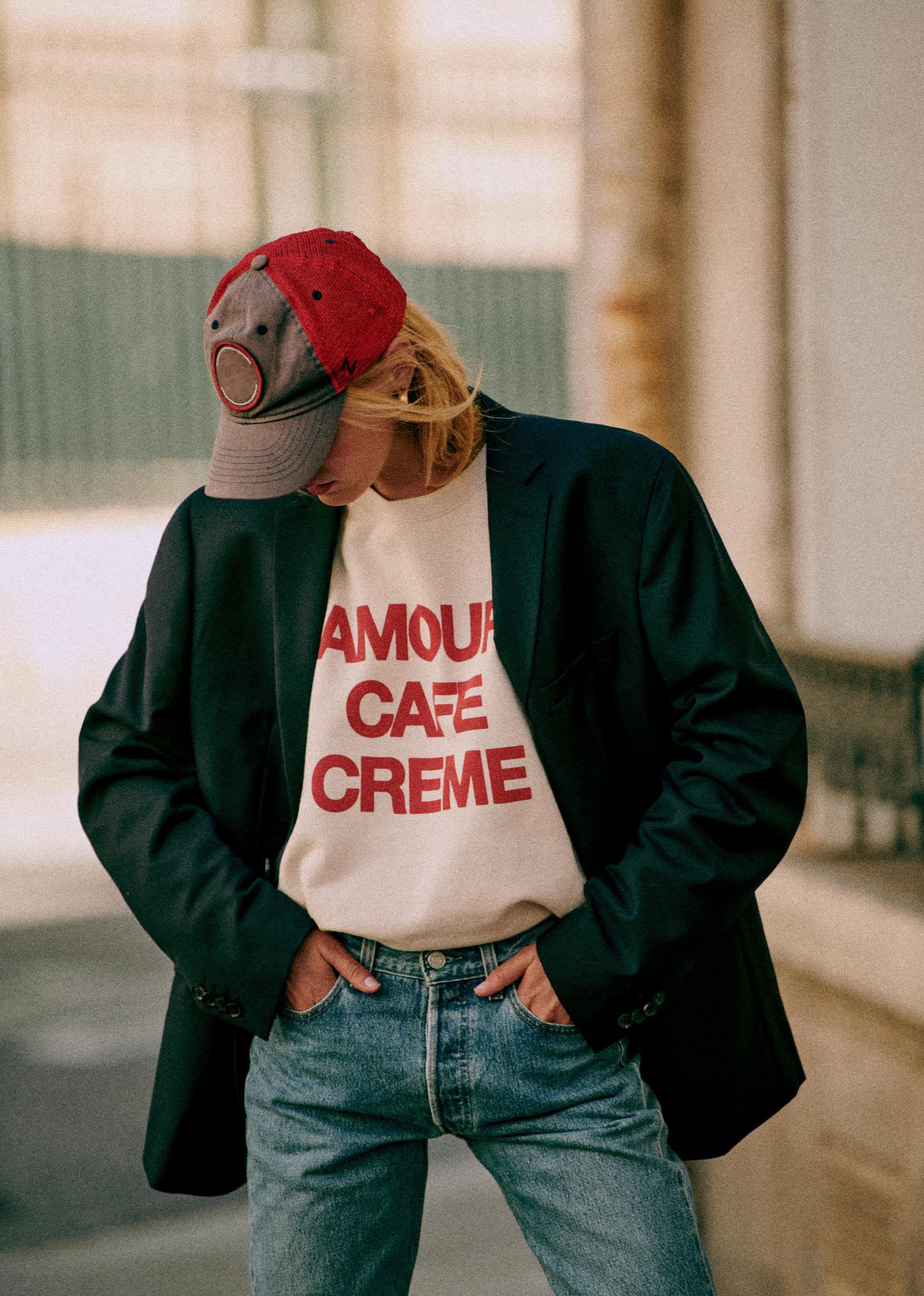 Sweat-Shirt Amour Café Crème - Ecru / Rouge - E-SHOP/SWEATS & MARINIÈRES Sweats 5905739
