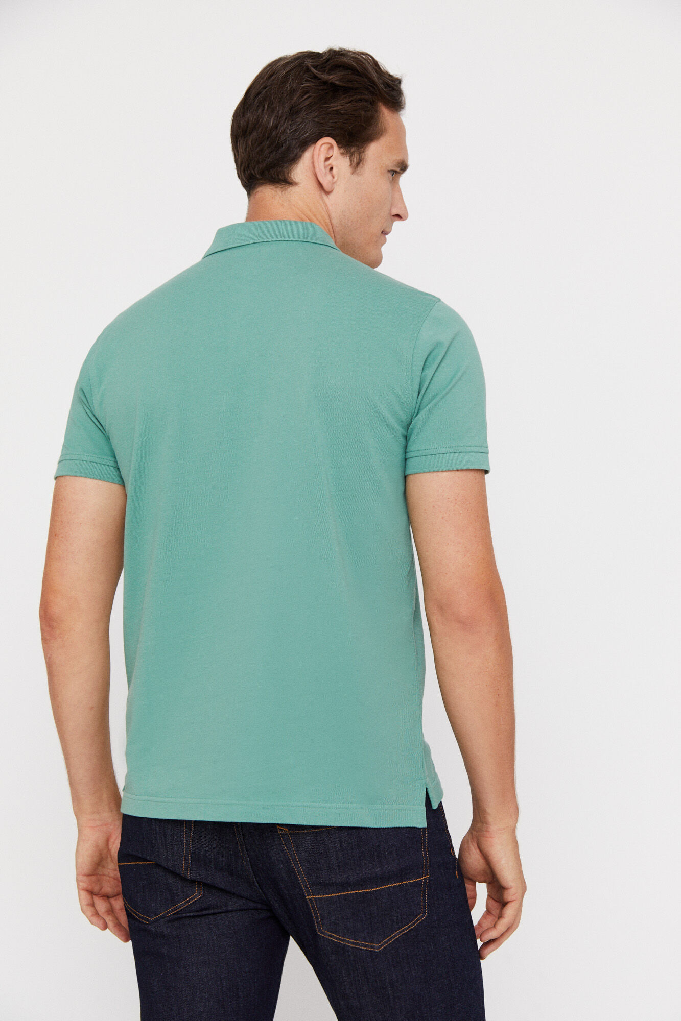 Polo piqué com logo - Verde