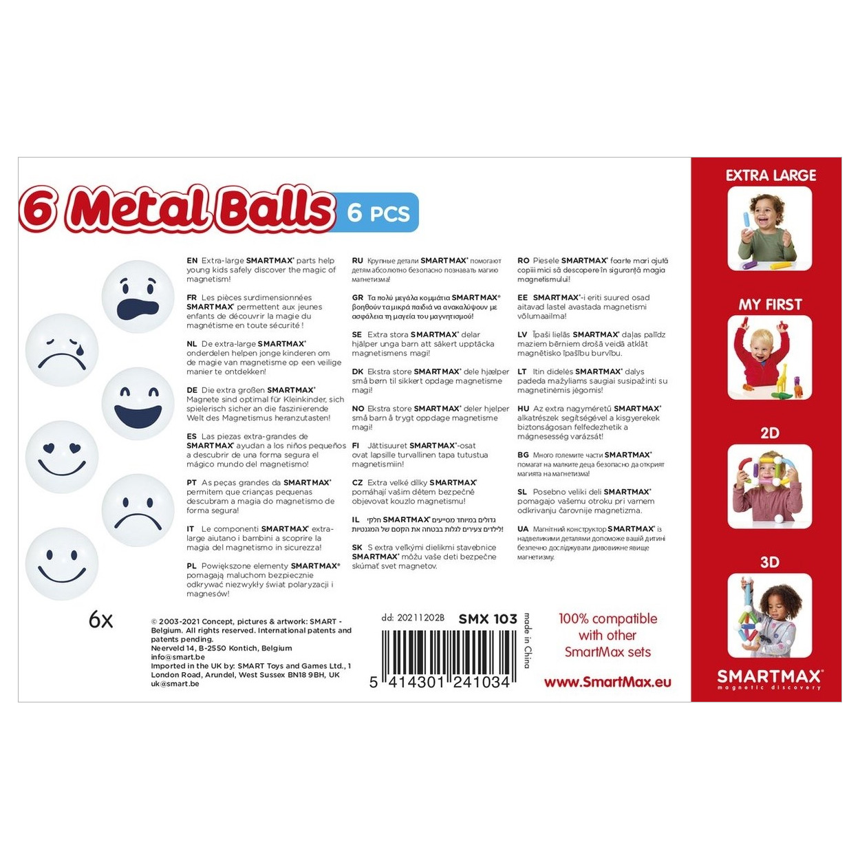 SmartMax Xtension Set - 6 Metalen Ballen