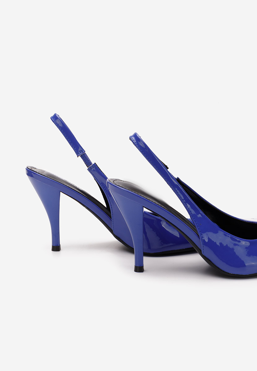 Chaussures stiletto slingback bleus Rachel