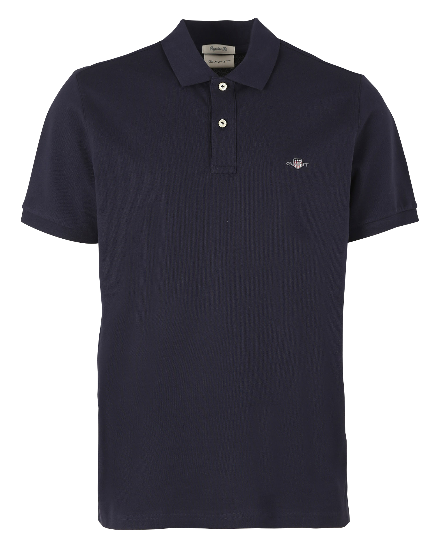 Polo col classique droit en coton| Bleu
